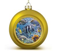 Different Fish Christmas Ball Ornament Shatterproof Hanging Ball Ornaments with String Decorative Christmas Baubles for Xmas Tree Home Wedding Holiday Party Decor Supply
