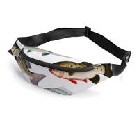 Different Fish Fanny Packs with Zipper, Personalized Waist Bags with Multiple Pockets, Adjustable Sling Bag for Travel, Waterproof Belt Bag, Crossbody Bags for Unisex