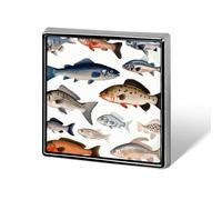 Different Fish Lapel Pin for Men Brooches And Pins for Women Square Metal Badge for Shirts, Jackets, Hats | Durable Fashion Accessory & Gift for Men, Women, Events