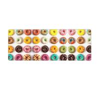 Different Flavors of Doughnuts Gaming Desk Mat, Wide Surface Desk Pad for Keyboard, Mouse and Improved Gaming Stability