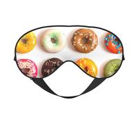 Different Flavors of Doughnuts Night Mask Soft Reversible Eye Cover Adjustable Strap Light Blocking Comfortable Rest