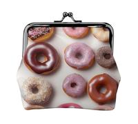 Different Flavors of Doughnuts Print Versatile Coin Purse Exquisite Mini Wallet Cute Change Pouch for Any Occasion