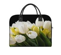 Different Flowers Laptop Tote Bag Casual Travel Handbag Multi Pocket Shoulder Bags for Work Travel
