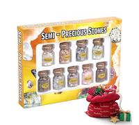 Different Gemstones Bottles - Crystal Wishing Bottle Healing Gemstones Bottle | Chip Stones Set Natural Tumbled Home Decor for Yoga
