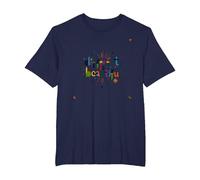 Different is Beautiful: Colorful Diversity Celebration T-Shirt, Men's Big and Tall, Navy, 5X Tall