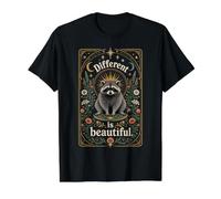 Different is Beautiful Raccoon Neurodivergent Autism ADHD Value Graphic T-Shirt, Men, Black, S