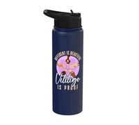 Different is Beautiful Vitiligo is Proof Message Stainless Steel Insulated Water Bottle