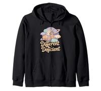 Different Is Not Deficient Neurodiversity Pride Zip Hoodie