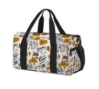 Different Languages Hello Pattern Sports Duffel Bag Weekend Overnight Bag Tote Holdall Casual Travel Gym Duffel Bags for Kids Girls Boys Women Men