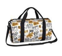 Different Languages Hello Pattern Sports Duffel Bags Weekend Overnight Bag Casual Tote Holdall Travel Gym Luggage Duffel Bag for Kids Girls Boys Women Men