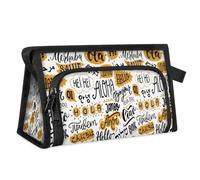 Different Languages Hello Pattern Travel Toiletry Bag for Women Men Girls Boys Multifunctional Makeup Pouch Bag Wash Toiletries Cosmetic Organizer Shower Bag