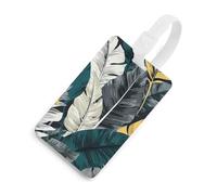 Different Leaves Luggage Tag Classic Personalized Repeated Luggage Tag Cute Unique Travel Essentials Identifiers for Women Men Baggage Backpack Handbag Suitcase