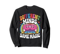 Different Minds Same Magic Neurodiversity Awareness Retro Sweatshirt