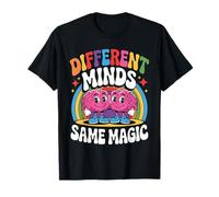 Different Minds Same Magic Neurodiversity Awareness Retro T-Shirt