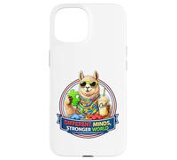 Different Minds Stronger World, Llama With Milkshake, ADHD Case for iPhone 15