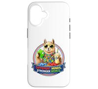 Different Minds Stronger World, Llama With Milkshake, ADHD Case for iPhone 16
