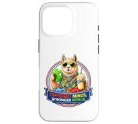 Different Minds Stronger World, Llama With Milkshake, ADHD Case for iPhone 16 Pro