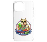 Different Minds Stronger World, Llama With Milkshake, ADHD Case for iPhone 16 Pro Max