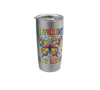 Different Not Less Autism Awareness Butterfly Puzzle Kids Stainless Steel Insulated Tumbler