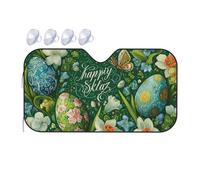 Different Patterns Of Eggs And Various Flowers Windshield Sun Shade, Family Funny Windshield Sun Shade For Car Suv Truck, Protector Blocks Uv, Spring Car Decor, Car Shade Front Windshield