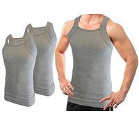 Different Touch 2 Pack Men's Tank Top Men Tank Tops Square Cut Muscle Rib A-Shirts, Gray, XXL