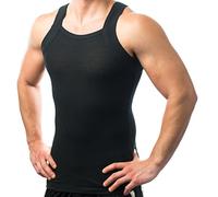 Different Touch 2 Pack Men's Tank Tops Square Cut Muscle Rib A-Shirts Clothing, Black, 3XL