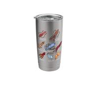 Different Type of Squid Breed Collection,Cute Squid Lovers Stainless Steel Insulated Tumbler