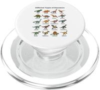 Different Types Of Dinosaurs Educational Dino PopSockets PopGrip for MagSafe