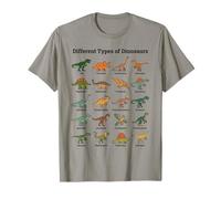 Different Types of Dinosaurs Educational Dino T-Shirt