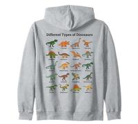Different Types Of Dinosaurs Educational Dino Zip Hoodie