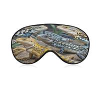 Different Types of Lizard Eye Mask Sleep Mask for Side Sleeper Women Men Pressure-Free & Light Block-Out Blindfold Soft Comfortable Eye Covers Breathable Blindfold Adjustable