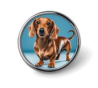 Different Types of Lizard Lapel Pin Fashion Brooch Pin Cute Button Badges Round Button Pins Enamel Pins Metal Pinback for Hat Shirt Clothing Bags Decoration, Dachshund Weiner Pet Dog, Circular
