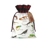 Different Types Of Lizard Print Gift Reusable Bags Festive Drawstring Pouches Versatile Birthday Wedding Favors