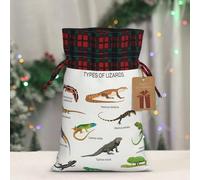 Different Types Of Lizard Print Gift Reusable Bags Festive Drawstring Pouches Versatile Birthday Wedding Favors
