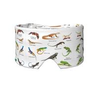 Different Types of Lizard Print Sleep Eye and Ear Muffs Mask - Adjustable Yoga Travel Headband, Keep Warm Shading Comfortable Aid