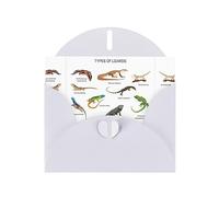 Different Types Of Lizard Printing Holiday Love Buckle Pearl Paper Bulk With Envelopes Greeting, Thinking Of You Cards 4 X 6inch