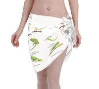 Different Types Of Lizard Printing Women'S Summer Sarong Coverups Beach Wrap Sheer Bikini Wraps Cover Ups Suitable Beach Swiming
