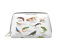 Different Types of Lizard PVC Leather Makeup Bag Cosmetic Pouch Travel Organizer Toiletry Clutch