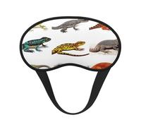 Different Types of Lizard Sleep Mask Soft Comfortable Eye Mask with Adjustable Strapblackout Eye Sleep Shade Cover for Women Girls Men Travel Yoga Nap Shift Work