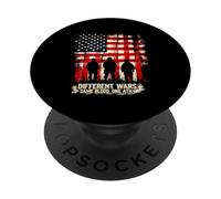 DIFFERENT WARS. SAME BLOOD. ONE ATH. Military Patriotic PopSockets Adhesive PopGrip