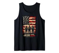Different Wars. Same Blood. ONE Oath. Military Patriotism Tank Top