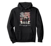 Different Wars. Same Blood. One Oath. Patriotic Military Pullover Hoodie