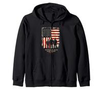 DIFFERENT WARS. SAME BLOOD. One Oath. Patriotic Military Zip Hoodie