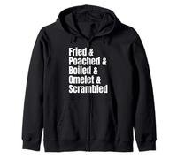 Different Ways To Prepare Eggs Ingredient List Funny Recipe Zip Hoodie