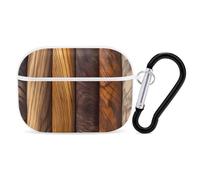 Different Wood Grains AirPods Pro 2 Case Cover, Shockproof Hard Shell Protective Case for Women Men, Compatible with Airpod Pro Case 2nd/1st Generation with Keychain-White