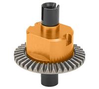 Differential Gear Set Professional Metal 38T High Performance RC Car Upgrade Part for HSP 94122 94123 94111 94188 1/10 Scale Models Aluminium Alloy Steel 45x38mm (Gold)