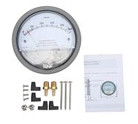 Differential Pressure Gauge, ±2% Dial with 1/8in NPT Aluminum Case, Clear View Cover for Electronics, Aerospace and Environmental Engineering
