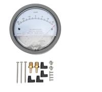 Differential Pressure Gauge HVAC High Performance Transparent Durable Aluminum Construction for Clean Room Filter Detection and HVAC Systems with 1/8 Female Thread Interface