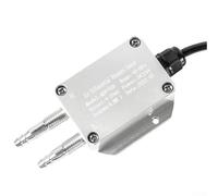 Differential Pressure Transmitter 4-20mA Output, Wind Pressure Sensor for HVAC Systems, 0-2kPa Range with Pagoda Nozzle, Alloy Body, For Temperature Compensation -20 to(0-50Pa)