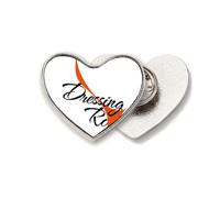 Differential Understanding Makeup Dressing Heart Metal Pin Brooch Clip Love